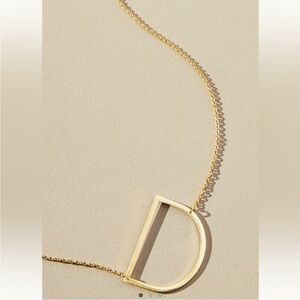 NWT Anthropologie Gold Initial Necklace - D